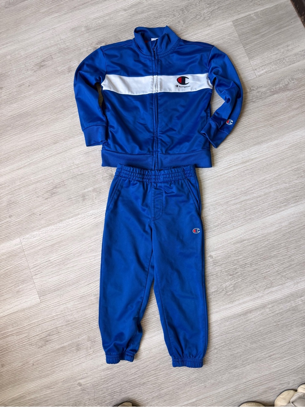 Champion Kids' Track Sets in Blue, Black, White & Red - Picture 2 of 9